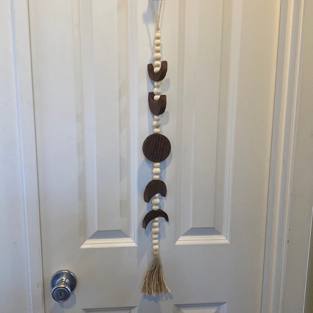 Moon phase Wall Hanging — Espresso and Natural Wood